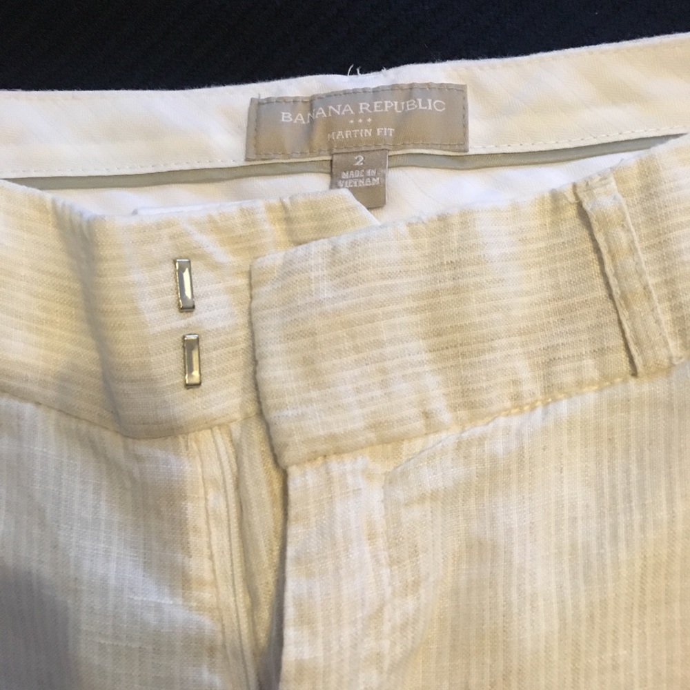Banana Republic Martin Fit striped Linen pants